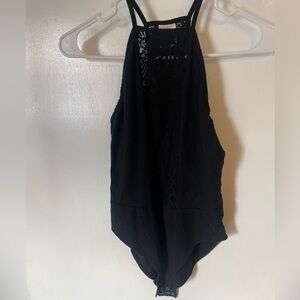 PINK Victoria's Secret Black Lace Bodysuit
